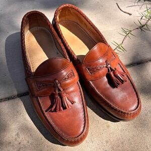 Allen edmond brown leather tassel